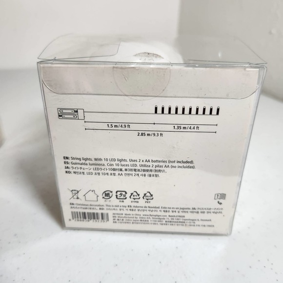 Ikea Lyskaede 10 Led Lights String Lights Swans with Gold Crowns Sealed Red Beak - Picture 13 of 15